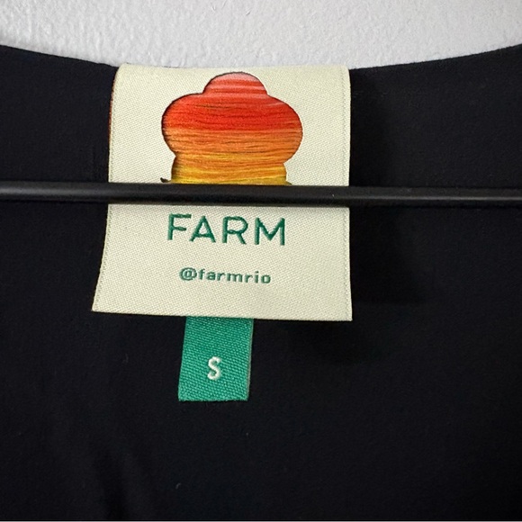 FARM Rio Floral Maxi Dress Tapestry Tropical Tiered Smocked Sleeve - Picture 8 of 8